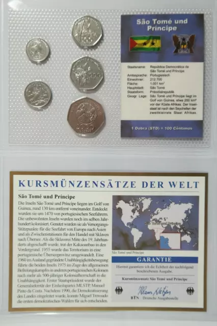 Sao Tome und Principe - KMS Kursmünzensatz Bilster Noppenfolie BTN Münzen / 4