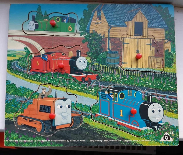 Thomas Tank Engine Learning THOMAS THE TANK Engine peg board Early Learning Centre 1990 Retro rare ...