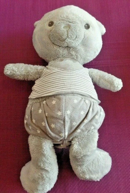 B6G / doudou peluche ours gris étoiles ORCHESTRA