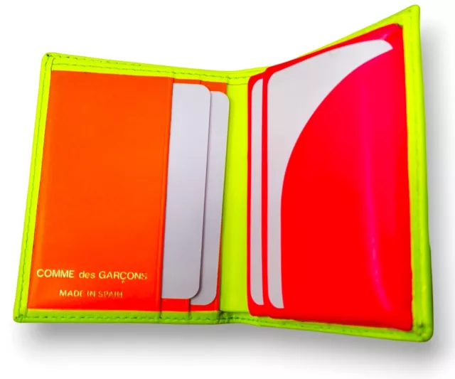 COMME DES GARCONS - SUPER FLUO WALLET - YELLOW/LIGHT ORANGE - 100% Goat Leather 2