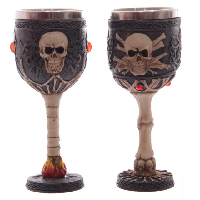 Gótico Fantasía Calavera Dragón Cristal Copa Jarra Wicca Pagano De Variedad New