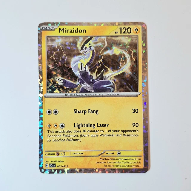 McDonald's Pokmon Card 2025 McDonald's Pokmon Promo Miraidon Holo Card # 003 - Near Mint Condition McDonald's McDonald's Fast Food Premiums