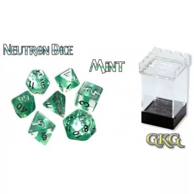 Gate Keeper Games Neutron Dice Mint 7 Dice Set