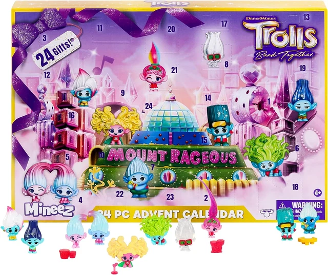TROLLS DREAMWORKS BAND Together Mineez 24 Pc Holiday Advent Calendar