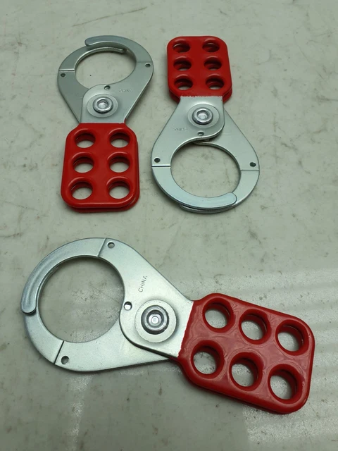 3PK BRADY 133162 Safety Lockout Hasp 0.4" Max Shackle, Up to 6 Padlocks Y3215713