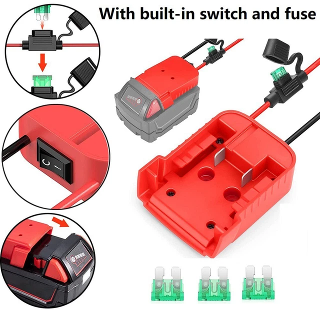Ricambio Fusibili Batteria Adattatore Rosso Sicuro Sicurezza 14AWG Accessori
