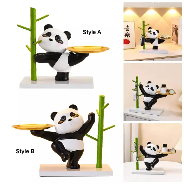 PLATEAU DE RANGEMENT de bureau, Figurine de Panda, ornement artisanal en  résine EUR 47,69 - PicClick FR