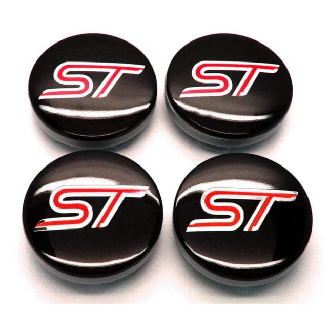 4X FOR FORD ST Wheel Center Caps 54mm Hubcaps Rim Caps Emblem Black