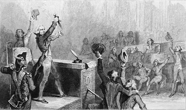 RÉVOLUTION FRANÇAISE - TALLIEN à la TRIBUNE - Gravure du 19e siècle