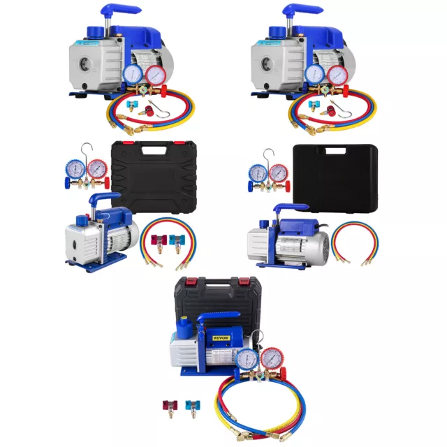 1.8/3/4/4.8 CFM Bomba de Vacío Aire Acondicionado con Manómetros Diagnósticos