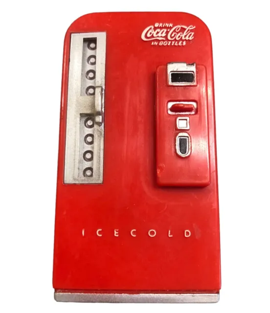Vintage Coca-Cola Vending Machine Red Fridge Refrigerator Magnet Doll House Mini