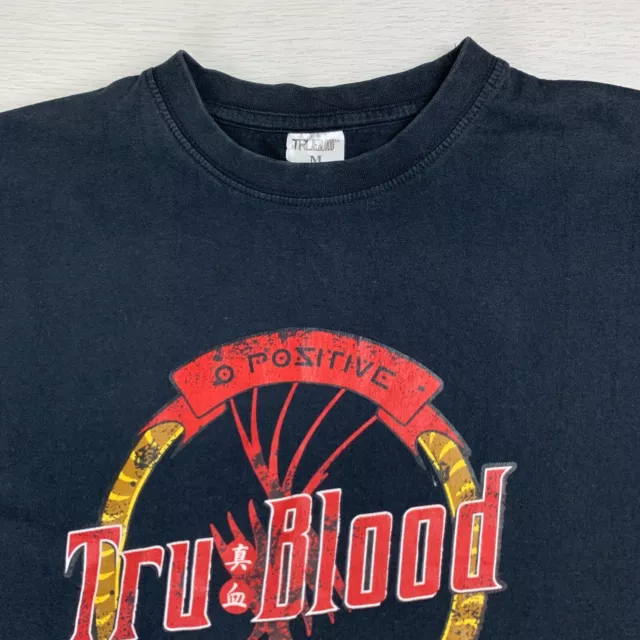 True Blood 0 Positive Black Unisex T-Shirt Size M 2