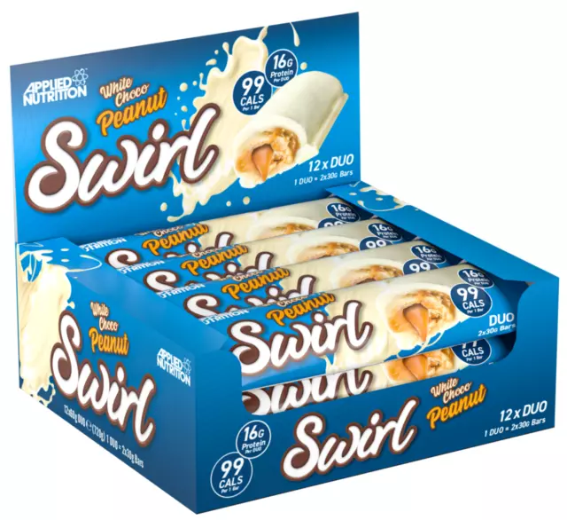 Protein Bars 12 High Protein Low Sugar 16g Protein Swirl Bars