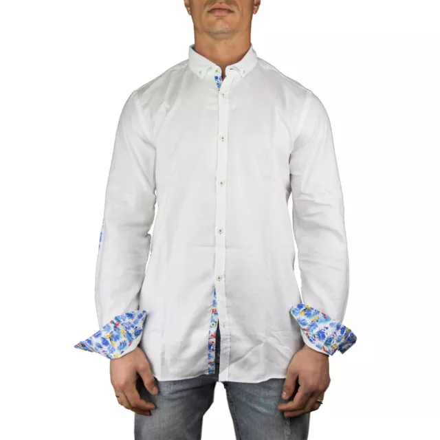 Manuel Ritz 1832E604153241 Camicia in Cotone Uomo Bianco Slim | -45% OCCASIONE |