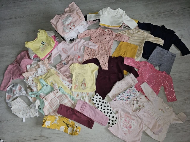 Baby Girls Bundle Clothes 0-1 & 0-3 Months Old Size 2