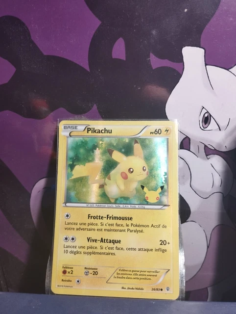 Carte Pokémon Pikachu 279/XY-P - Métal 20ème Anniversaire Festa Promo 2016 - Hot