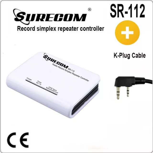 SURECOM SR-112+46-K Simplex Repeater Controller w/Kenwood Cable w/900MAH Battery