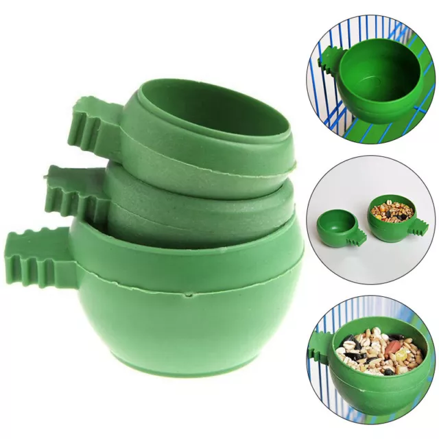 Bird Feeding Bowl Parrot Aviary Cage Water Food Feeder Budgies Bowls UK