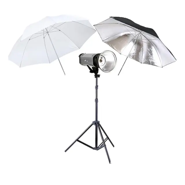 NICEFOTO K600 Studioset 600Ws + Leuchtenstativ + 2 Schirme