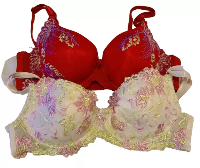 Sexy Bra Set Padded White Floral Lace Ladies Underwire Lingerie