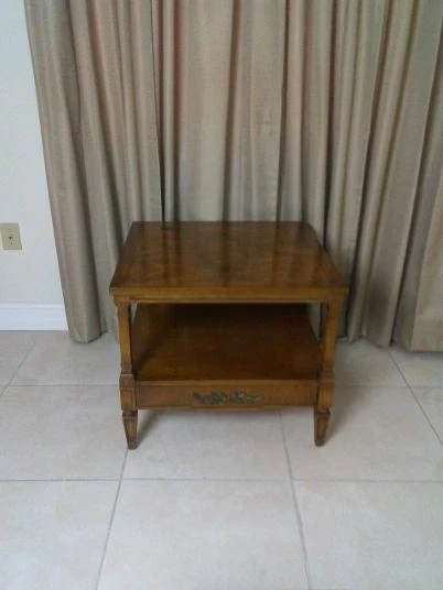 Vintage Solid Wood Side Table With One Drawer By Lane Altavista From The 1960s