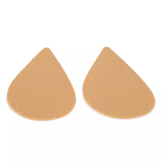 (Khaki)2pcs Pointed Toe Sole Anti Slip Sticker Noise And Shock Absorbing IDS