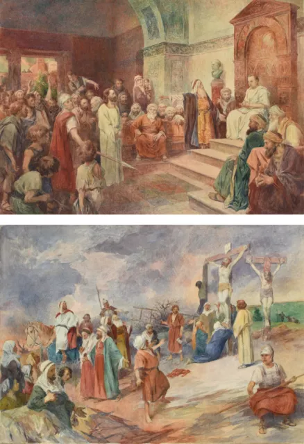 Two Watercolor Paintings by Carl Strehlau - 1920s-30s Pennsylvania Illustrator