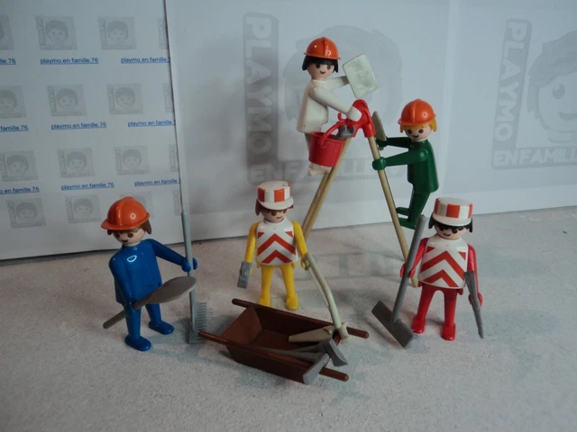 Lot Playmobil Vintage Chantier/Garage - Set 3311, 3400, 3500 Avec Outils, Véhicules, Occasion