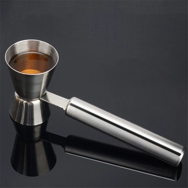 Messbecher Stange Werkzeug Maßnahme Cocktail Schüttelsieb W / Griff 15-30ml Edel