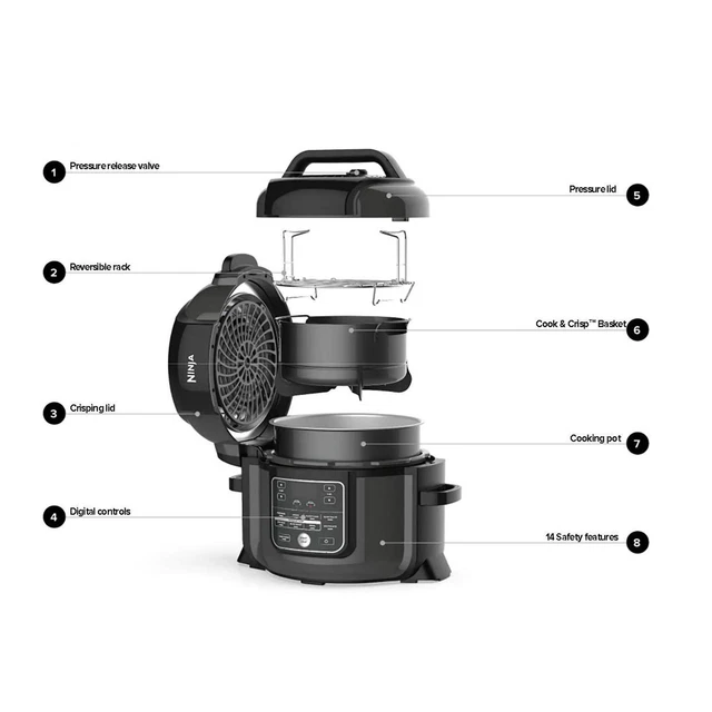 Ninja OP300EU Auto IQ - Ninja Foodi Multicooker 1460 Watt