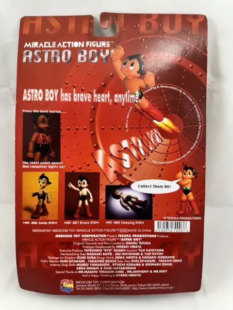 Medicom Toy ASTRO BOY MAF-007 Brave ATOM Version Miracle Action Figure MOSC 1999 2