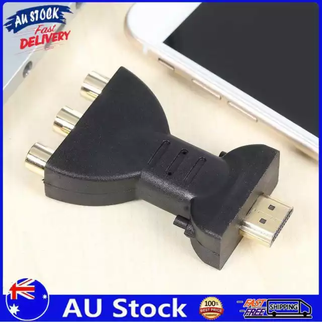 AU AV Component Converter for HATV DVD Video Audio HDMI Male to 3 RGB RCA Adapte