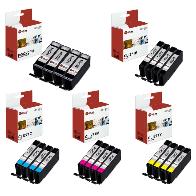 20Pk LTS PGI-270 CLI-271 PB/B/C/M/Y HY Compatible for Canon Pixma MG5720 Ink