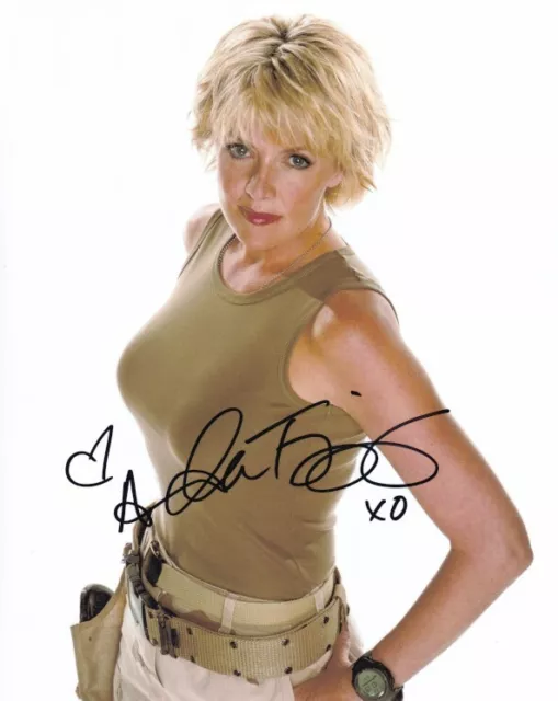 AMANDA TAPPING signed Autogramm 20x25cm STARGATE in Person autograph