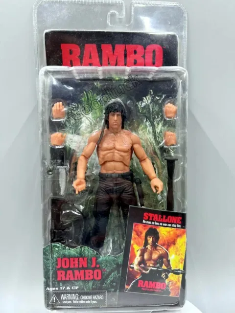 NECA First Blood - John J. Rambo Survival Version 7" Action Figure Boxed Toys