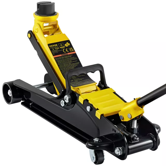 VEVOR Low Profile Floor Jack 2.5 Ton Heavy Steel Single Piston Hydraulic Pump