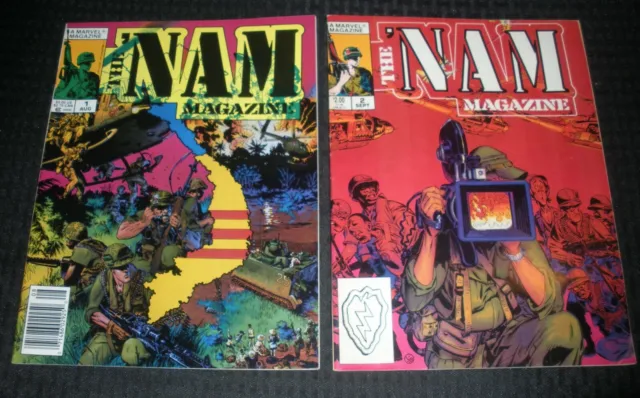 1988 THE NAM War Magazine #1 2 3 LOT of 3 FN/FVF Michael Golden