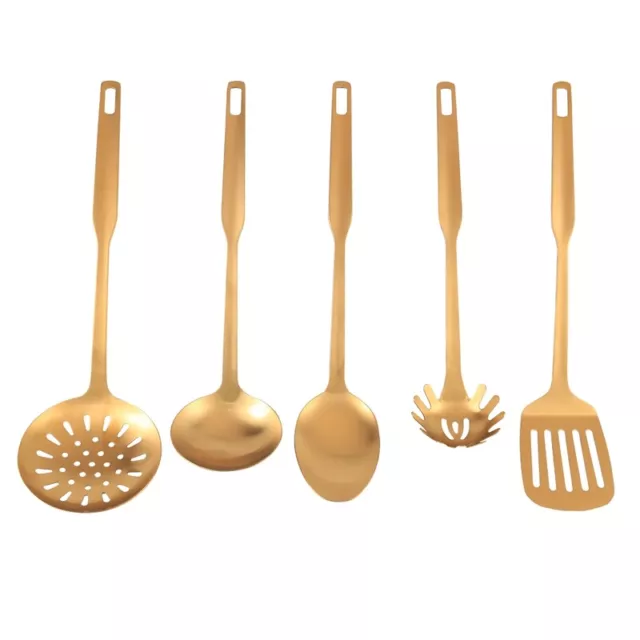 Berglander Gold Cooking Utensils Set, Stainless Steel 13 Pieces Kitchen Utensils Set with Titanium Gold Plating, Kitchen Tools Set with Utensil