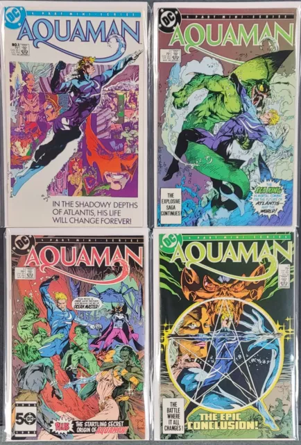 Aquaman #1-4 DC Comics 1986 Complete Set! VF-NM 8.0-9.0 or Better!