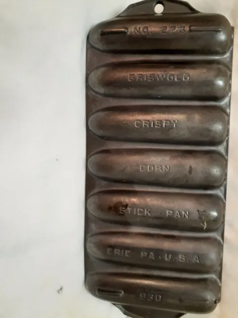 Vintage Cast Iron No. 273 Griswold Crispy Corn Stick Pan Erie Pa. Usa 930