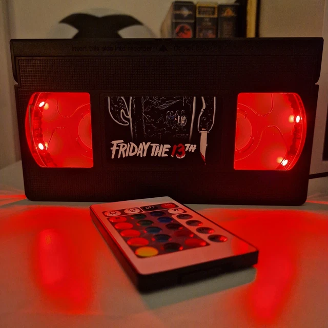 FRIDAY THE 13TH USB LED VHS Tape Lamp Birthday Gift Retro Horror