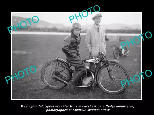 OLD HISTORIC PHOTO OF WELLINGTON NZ RUDGE SPEEDWAY MOTORCYCLE c1930 KILBIRNIE 1
