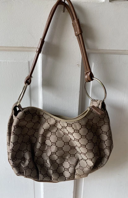 Brown Shoulder Bag Unbranded Purse Handbag Zip W/ Metal Accent