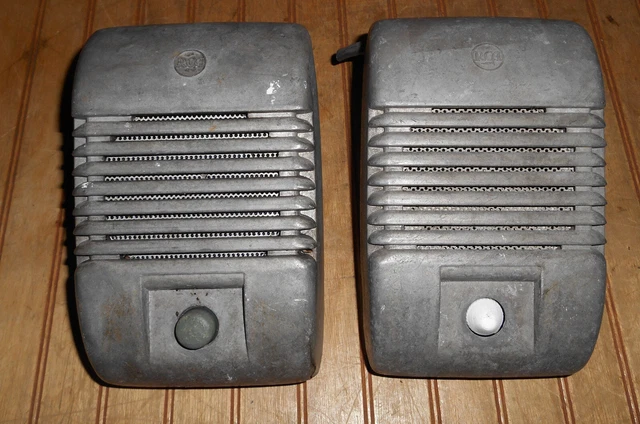 Set Pair Lot of 2 Vintage RCA Drive In Movie Speakers Theater as is 1 damaged