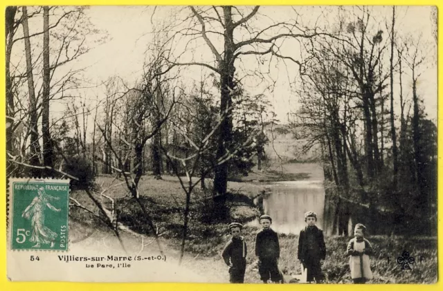 cpa Vue Rare 94 - VILLIERS sur MARNE (Val de Marne) Le PARC L' ILE Animée Enfant