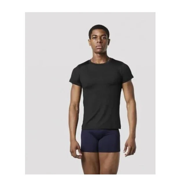T-shirt dance aderente Bloch MT008 da uomo - bianco e nero