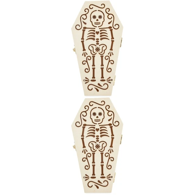 2 Count Wear-resistant Pet Urn Modern Urns Decorative Case Wooden Cat Gift