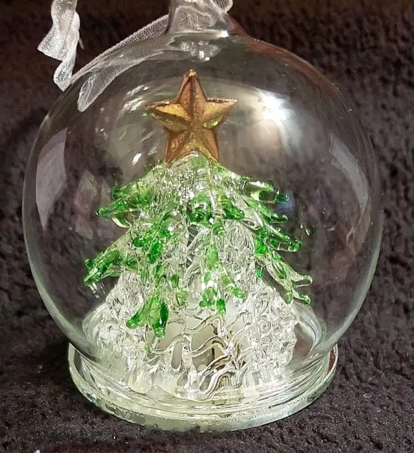 Ganz Multi Color Light Up Christmas Ornament TREE w/Gold Star on Top - NIB