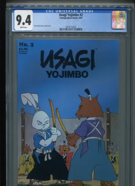 Usagi Yojimbo #2 (1987) CGC 9.4 [WHITE PAGES]