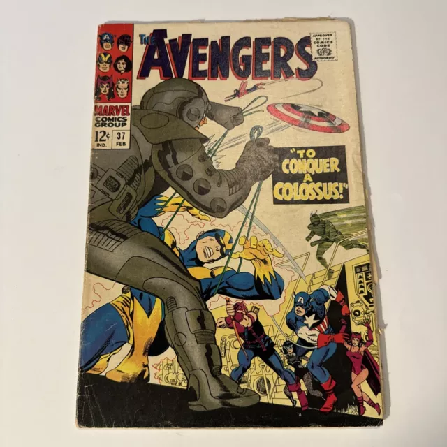 * Avengers # 37 * Roy Thomas & Don Heck! Silver Age Marvel Comics 1967 Low Grade